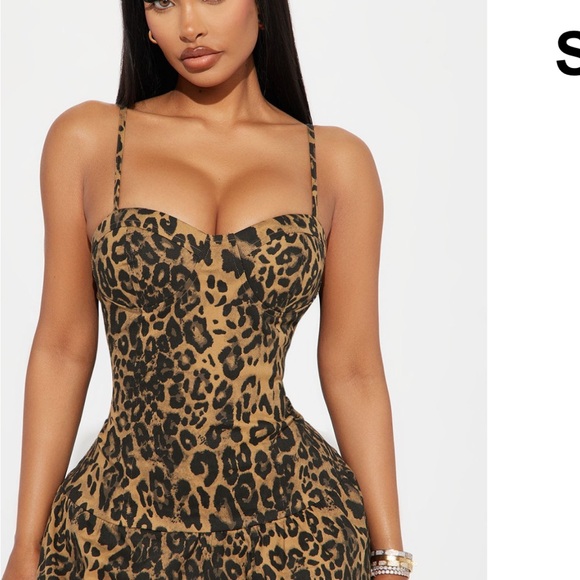 Fashion Nova Leopard Print Mini Dress - Picture 1 of 1
